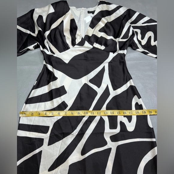 Banana Republic Factory Bloussant-Sleeve Midi Dress Satin Feel Size 4 New - Picture 9 of 12